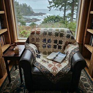 Handmade Farmhouse Lap Quilt - Multicolor - Made in Canada